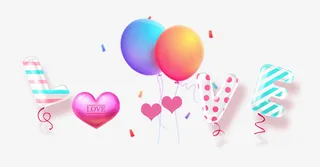 214情人节浪漫主题免抠