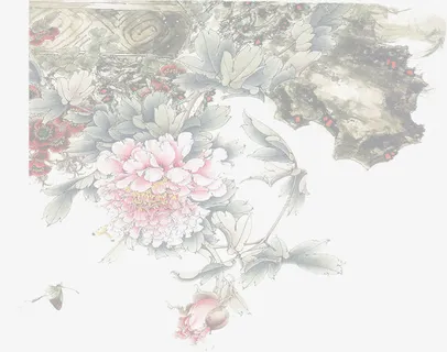 中国风花纹树枝装饰免抠