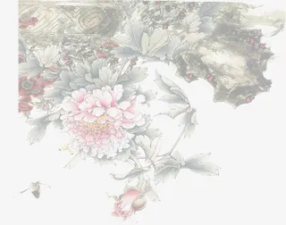 中国风花纹树枝装饰免抠