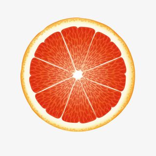 卡通半个西柚免抠