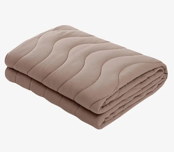 咖啡色空调盖被单人被素材免抠