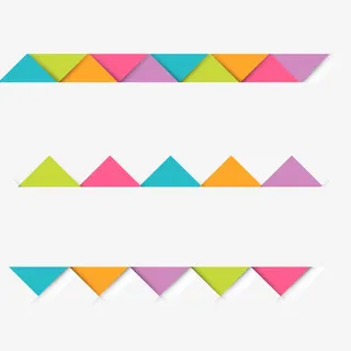 小三角装饰花边免抠