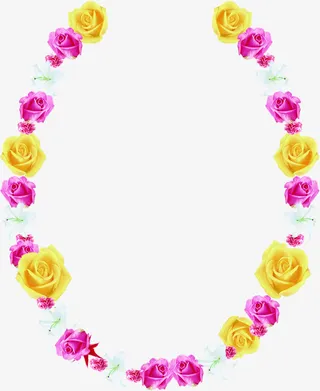 创意玫瑰新婚水牌免抠