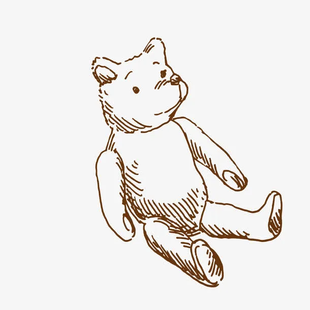手绘小熊免抠
