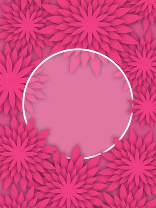 创意插画立体花卉38女王节促销海报背景高清