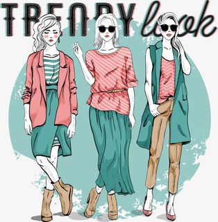 卡通手绘人物免抠