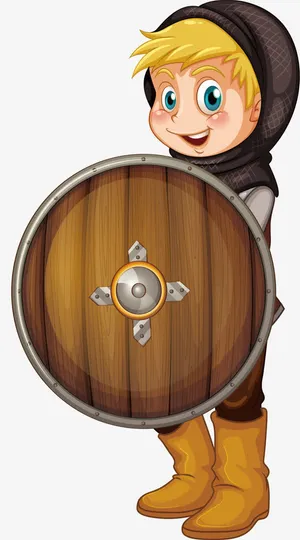 拿着盾牌的勇士免抠