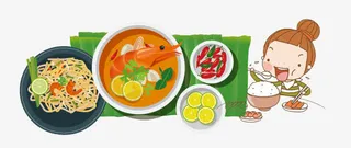 外卖快餐服务元素免抠