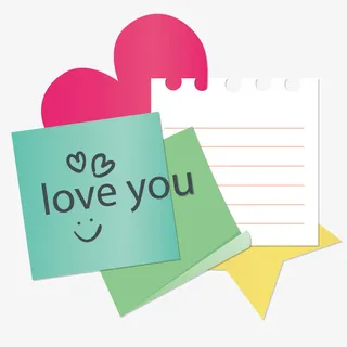 矢量便签贴条纸张免抠