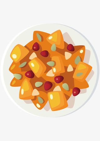 矢量卡通手绘菜肴免抠