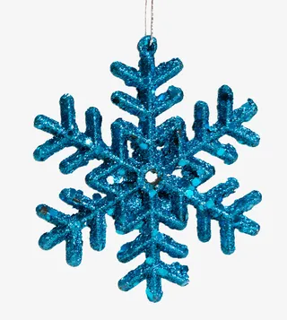 冬季蓝色装饰雪花免抠