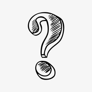 铅笔绘画问号简图免抠