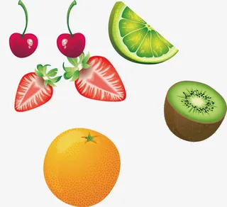 矢量手绘水果免抠