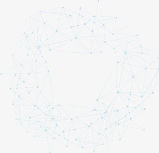 蓝色科幻线条框架免抠