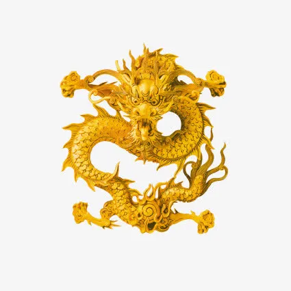 雕塑的龙免抠