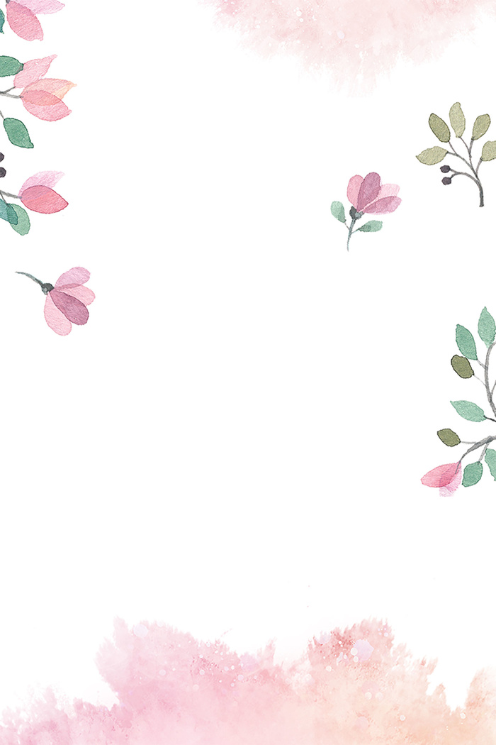 粉色手绘春季上新小花女装背景高清