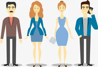 卡通商务人士免抠