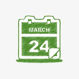 绿色拉丝PNG日历图标免抠