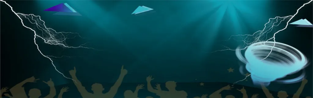 蓝色闪电梦幻背景高清