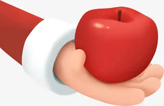 圣诞苹果手绘素材免抠