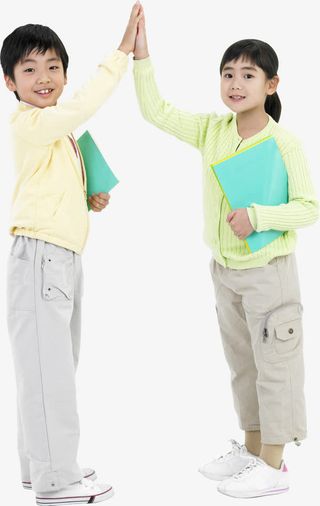 可爱青春学生插图免抠