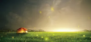 露营背景banner装饰高清