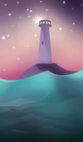 蓝色卡通H5背景高清