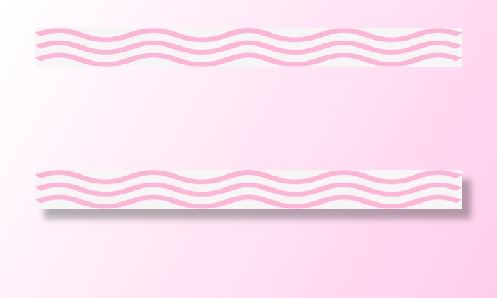 甜美波浪粉红色带免抠漂浮彩带元素