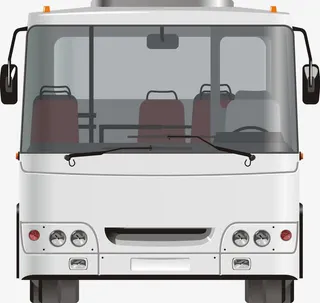 公交车车头矢量图免抠