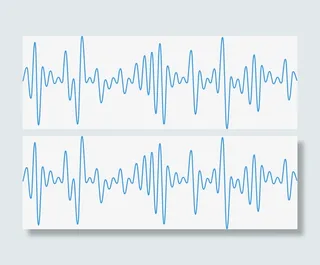 手绘动感曲线装饰图案免抠
