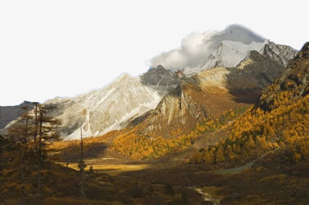 盆地秋景免抠