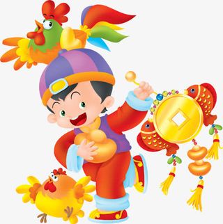 2017鸡年新年元素免抠