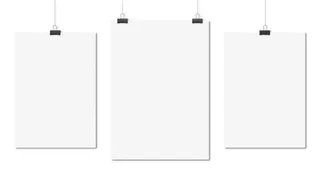 夹子上的白纸免抠