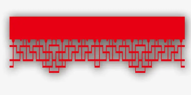 红色新年喜庆边框纹理免抠