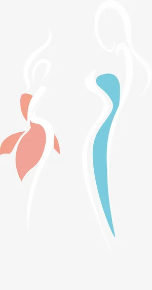 苗条女性人物线条免抠