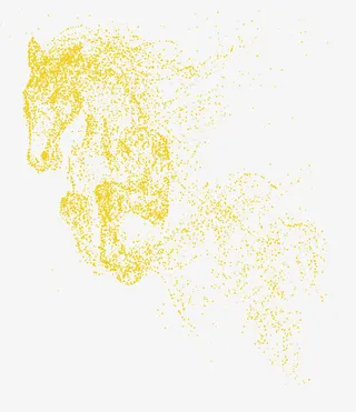 金色的骏马免抠