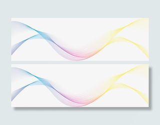 彩色梦幻曲线免抠