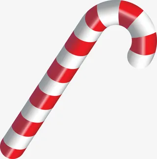 红色圣诞节拐杖糖果免抠