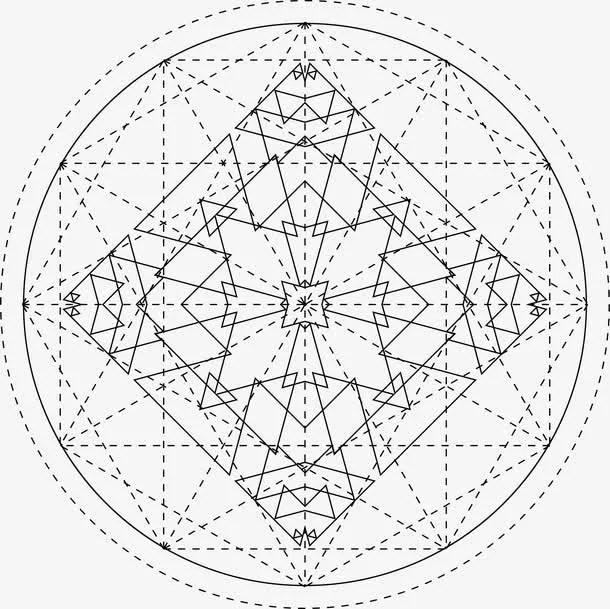 创意图案几何线条免抠