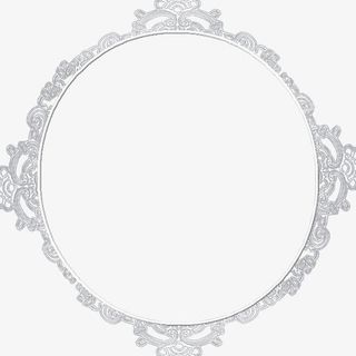 银色 圆形边框png素材免抠
