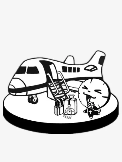 马上就要登机的小孩免抠