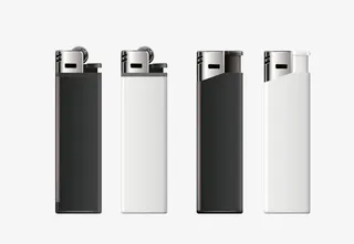 矢量黑色打火机免抠