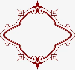 红色边框样式免抠