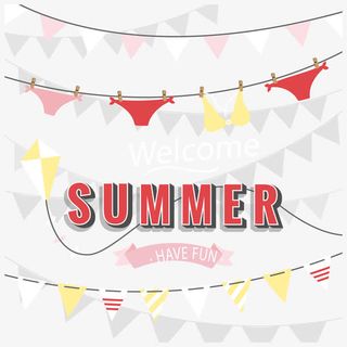 夏季度假海报背景矢量图