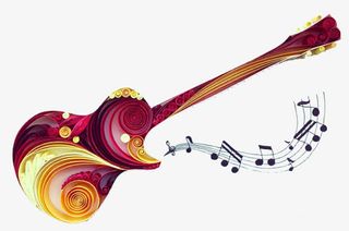 纸艺术吉他免抠