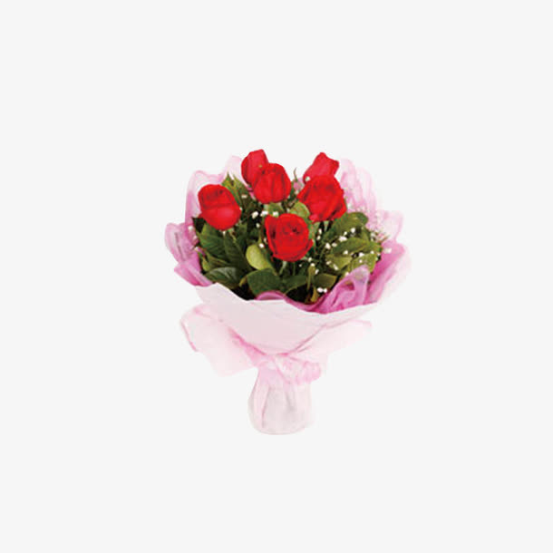 红色花束免抠