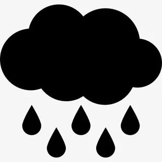 雨的乌云随着雨滴落下图标免抠 雨的乌云随着雨滴落下图标免抠