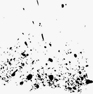 黑色墨水颗粒纹理素材免抠