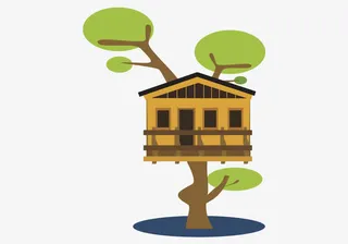 树上的小木屋免抠