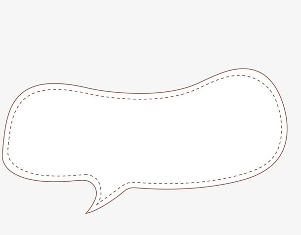 白色不规则对话框装饰免抠